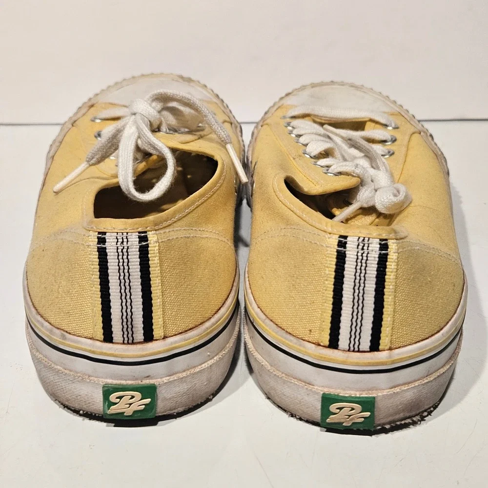 PF Flyers Center Lo Men 13 Yellow Canvas Low Top Ribbed Toe Sneakers PF0220